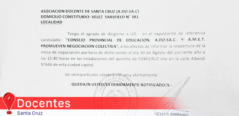 Docentes Santa Cruz