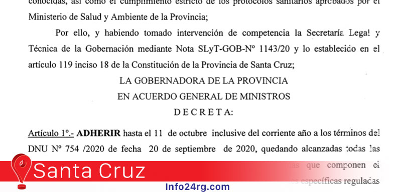 Decreto Provincial N° 1135/20
