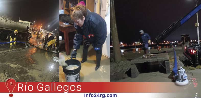 Río Gallegos: Intensas lluvias 