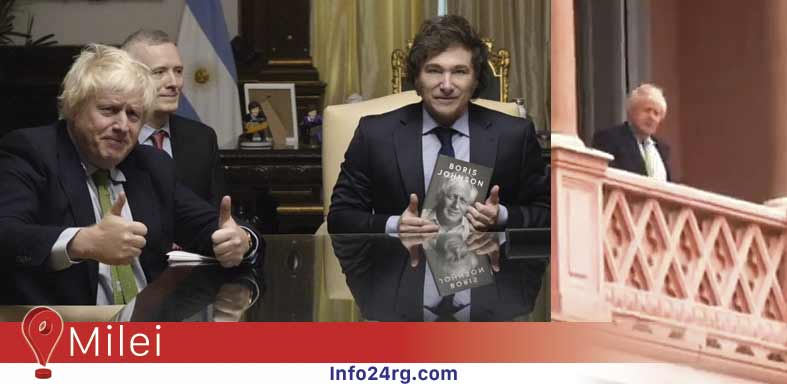 Milei con Boris Johnson en la Casa Rosada