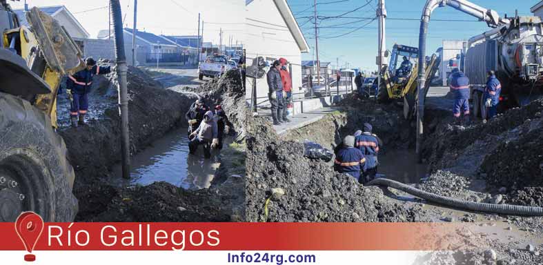 Camiones causan rotura de caño