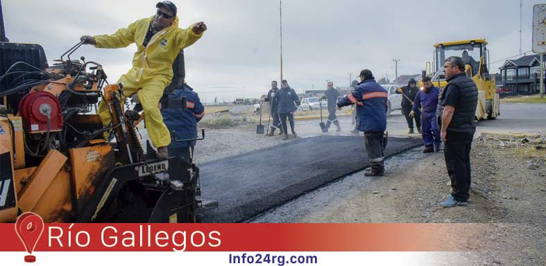 Avanza la construcción de la nueva bicisenda en la costanera de Río Gallegos
