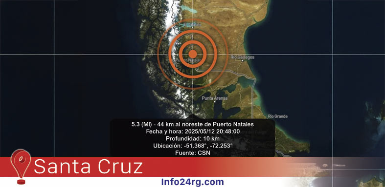 Santa Cruz: sismo de 5,2