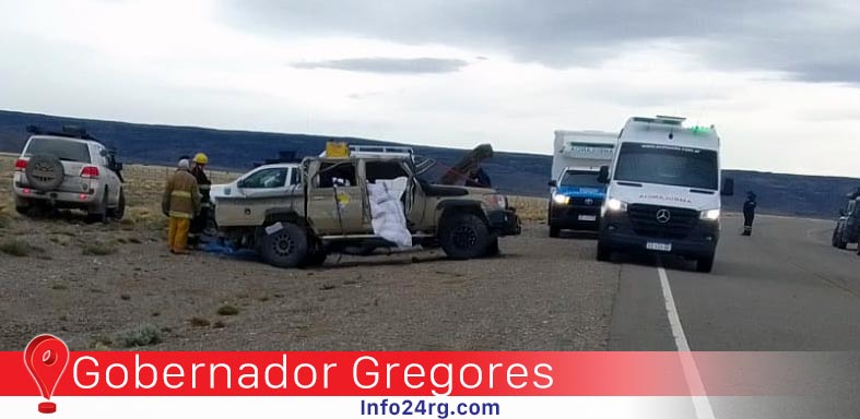 Tragedia vial cerca de Gobernador Gregores