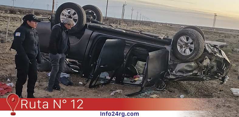 un conductor se durmió y volcó 