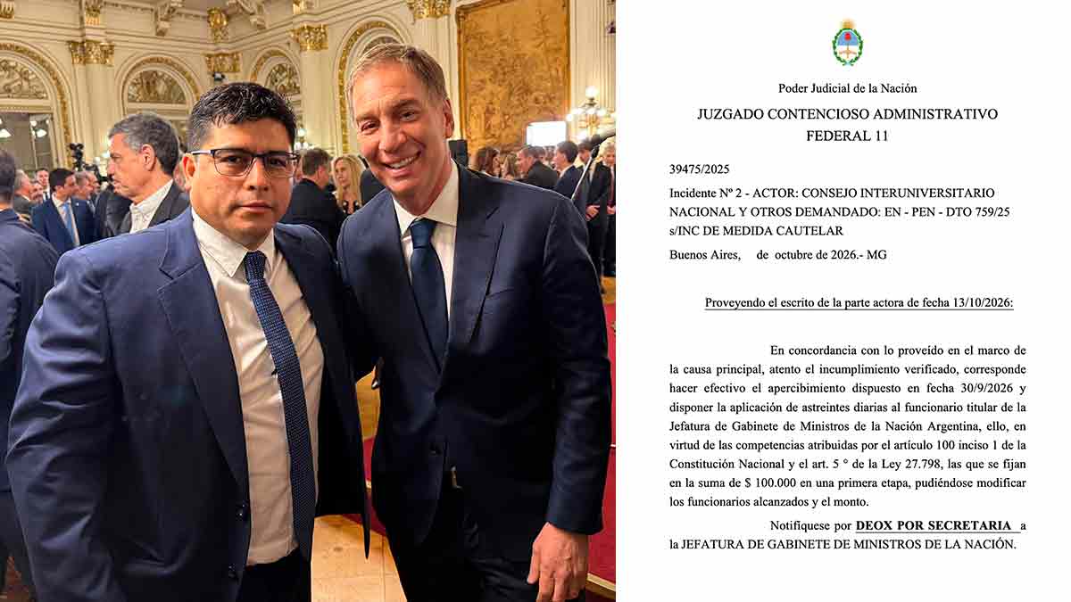Financiamiento universitario: la Justicia multó a Santilli con $100 mil por día