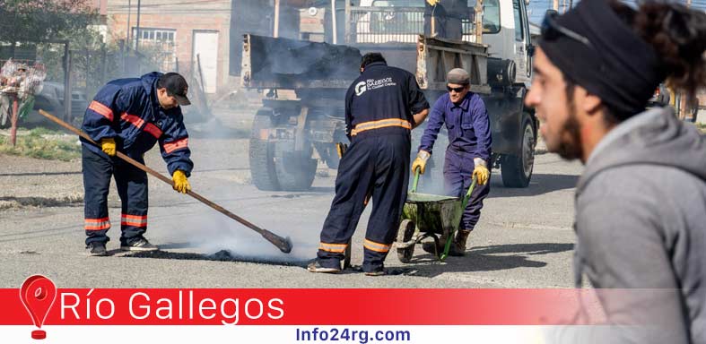 Bacheo intensivo en Río Gallegos