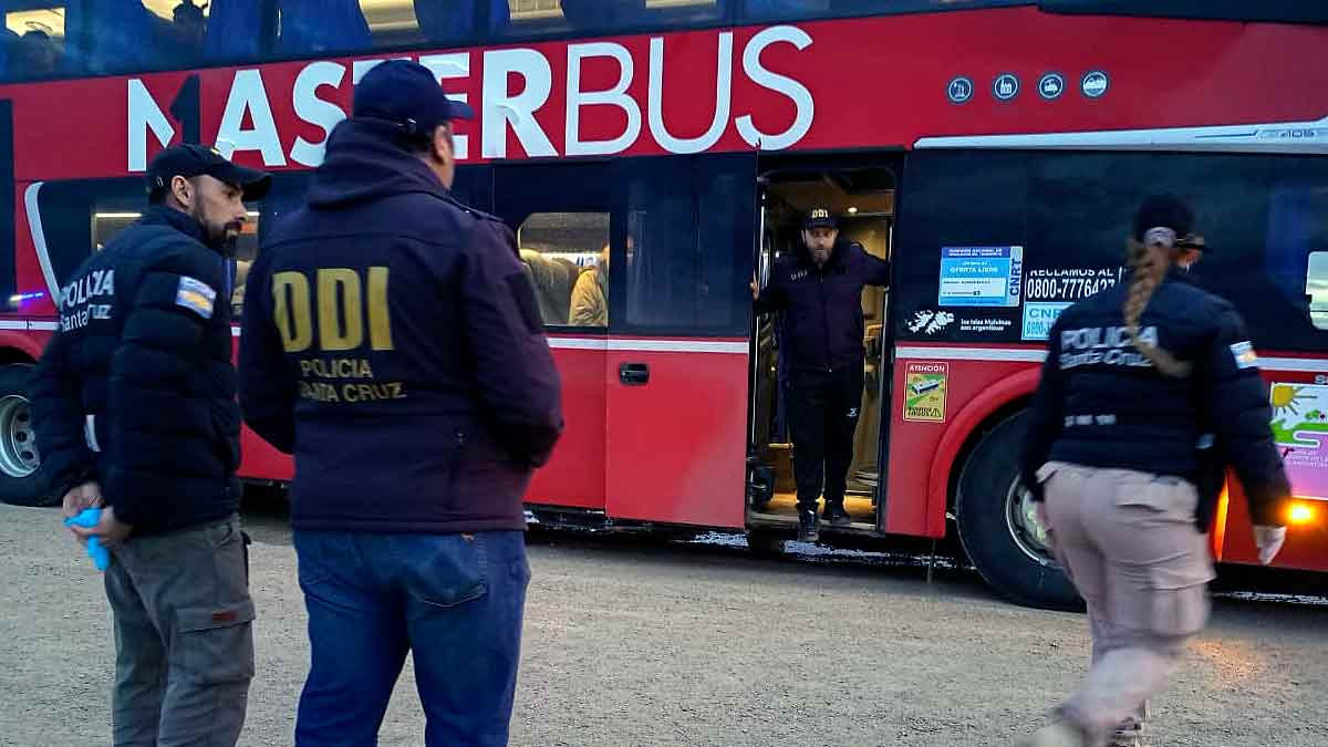Encuentran marihuana y 45 pastillas con cocaína en colectivos rumbo a Cerro Vanguardia