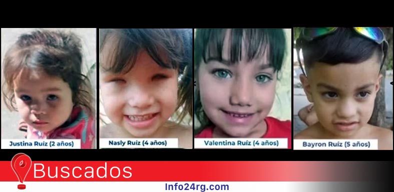 Buscan a cuatro hermanos de entre 2 y 5 años 
