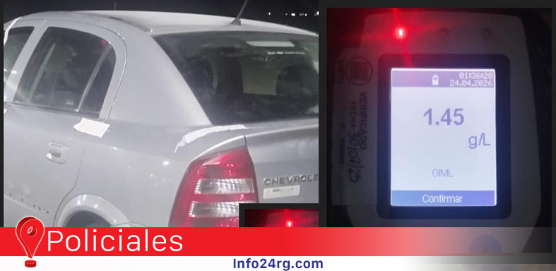 demorados por alcohol y fuga policial