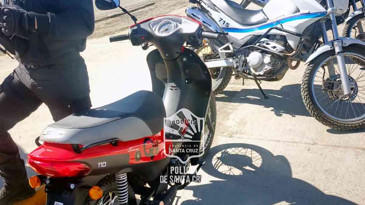 Río Gallegos: secuestraron una moto porque el conductor circulaba sin casco ni documentación
