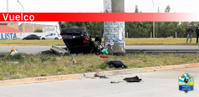 Perdió el control y volcaron