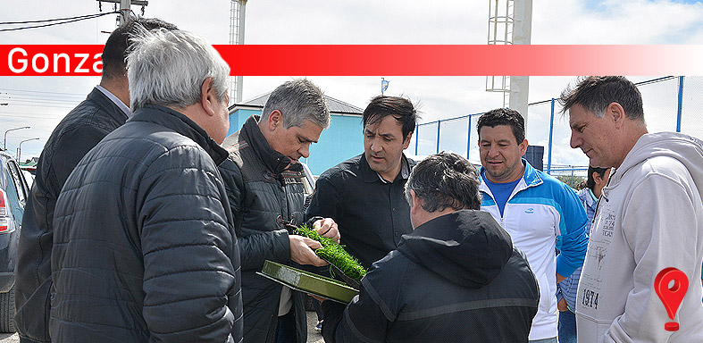 Visitaron la obra de la futura Cancha de Césped Sintético Nora Vera