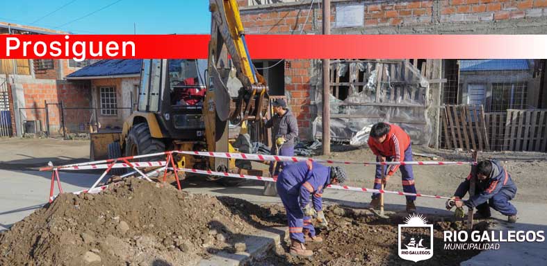 Trabajos de obras públicas en distintos sectores de la ciudad